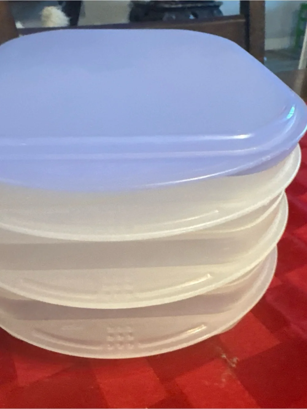 Stackable Home Storage Container - blue  Lid